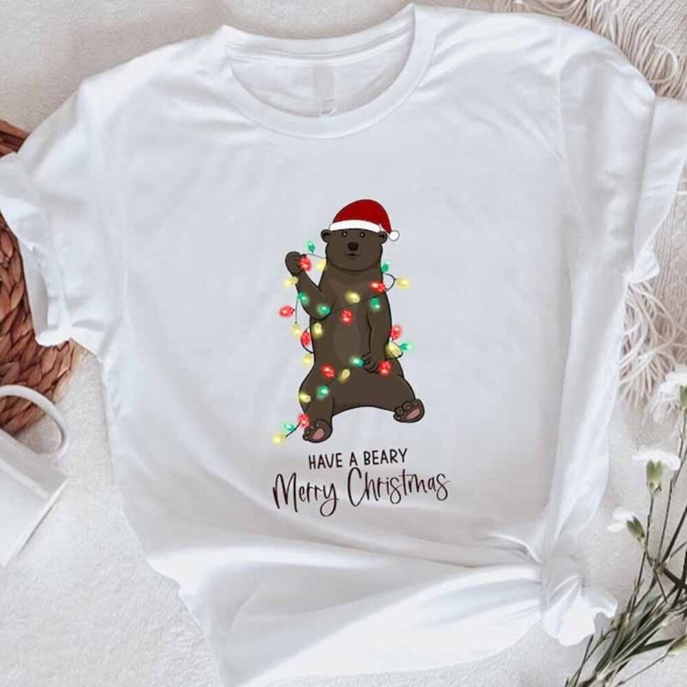 Have A Beary Christmas TShirt, Bear Christmas Shirt, Animal Christmas TShirt